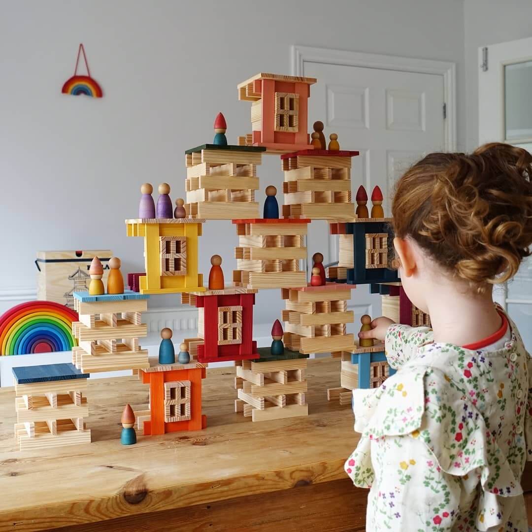 Small World Play with KAPLA wooden building planks from Wooden Playroom in Australia