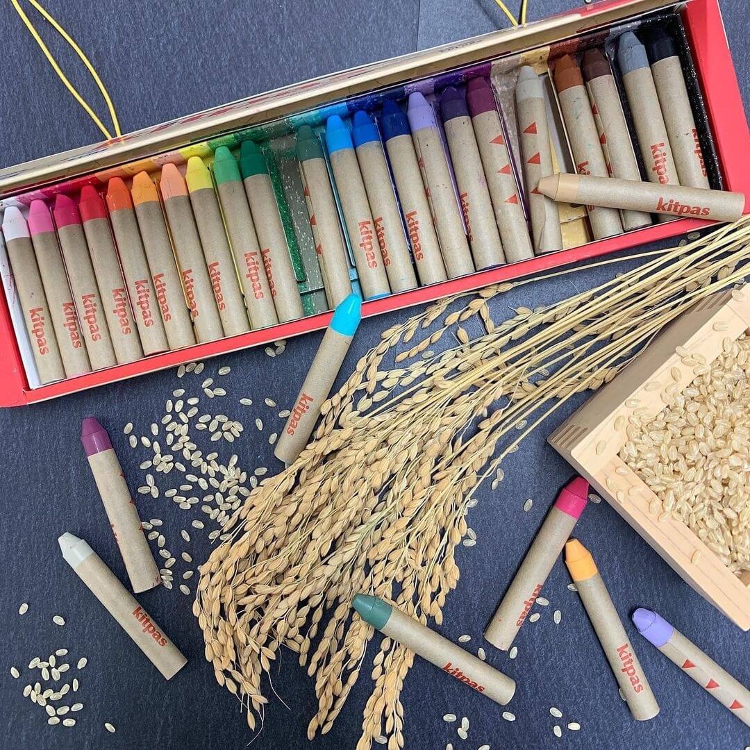 Kitpas Art Crayons made using sustainably sourced rice bran wax