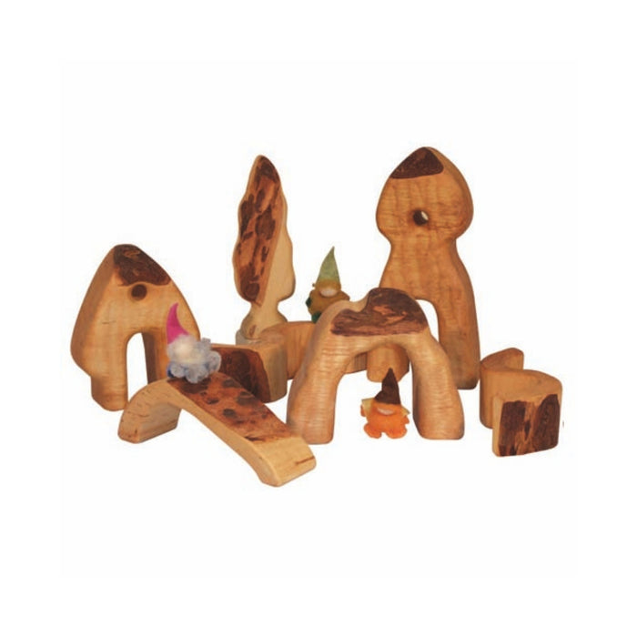 Bikeho Dwarf Village 7 Pieces Wooden Toys - Australia, Online