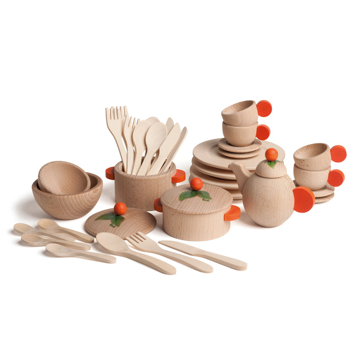 Erzi Large Cookware Crockery Set Natural