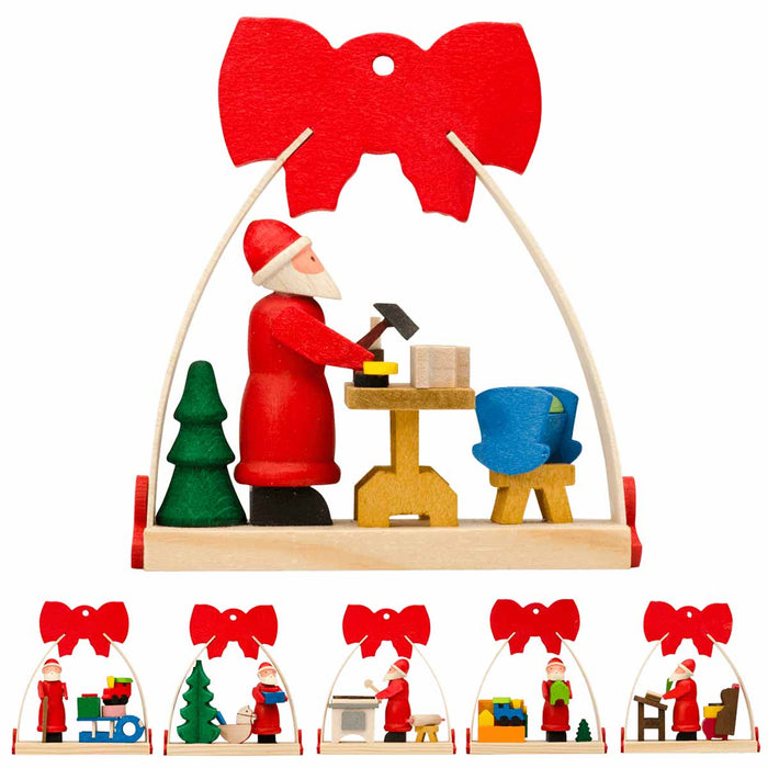 Graupner Christmas Tree Ornament - Santa Claus Arch with Bow
