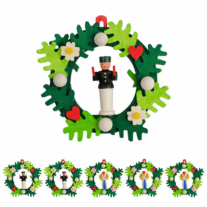 Graupner Christmas Tree Ornament - Advent Wreath with Angel and Miner