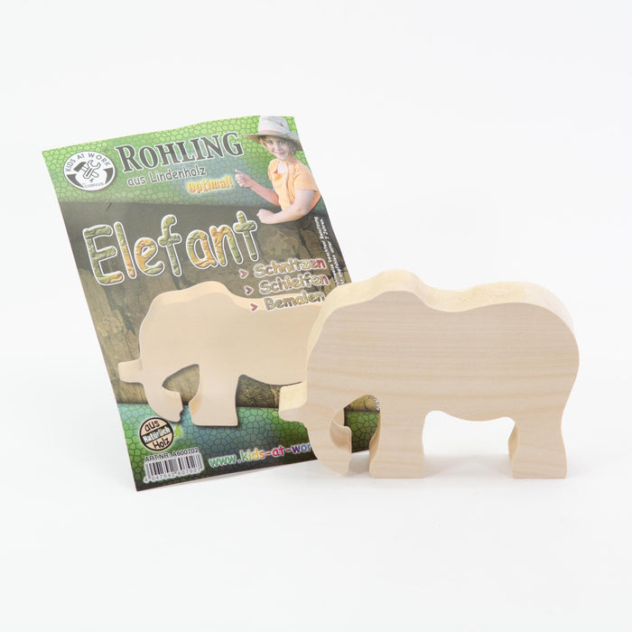 Kids at Work Wood Figure Elephant
