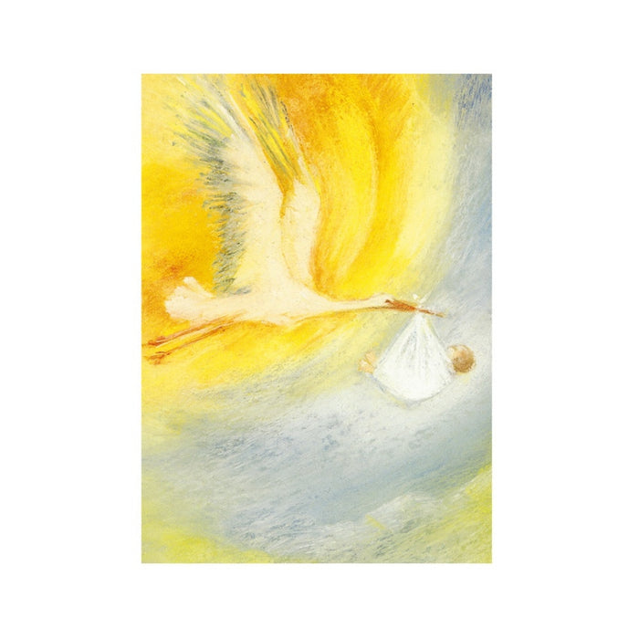 95254600 Cards w Envelopes - Stork Carrying Baby 5 pk