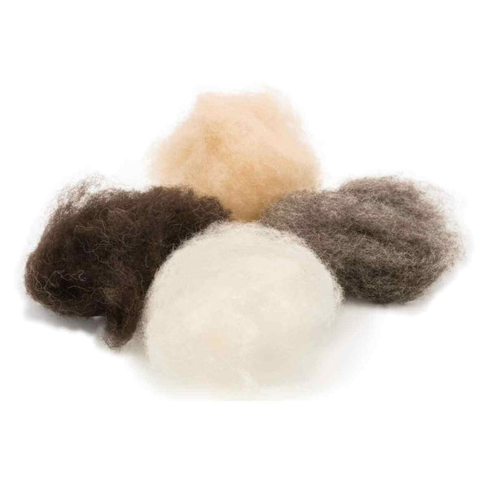 35325150 Filges Organic Wool Fleece - 4 Earth Tones 100g