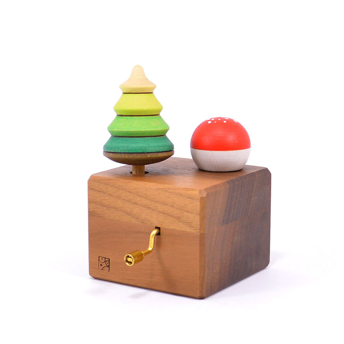 Mader Music Box with Tree Top & Fly Agaric Turn Top