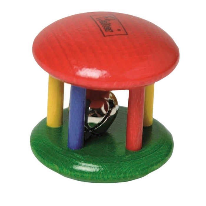70461316 Walter Grasping Toy Rattle Cage with Bell Primary Colours