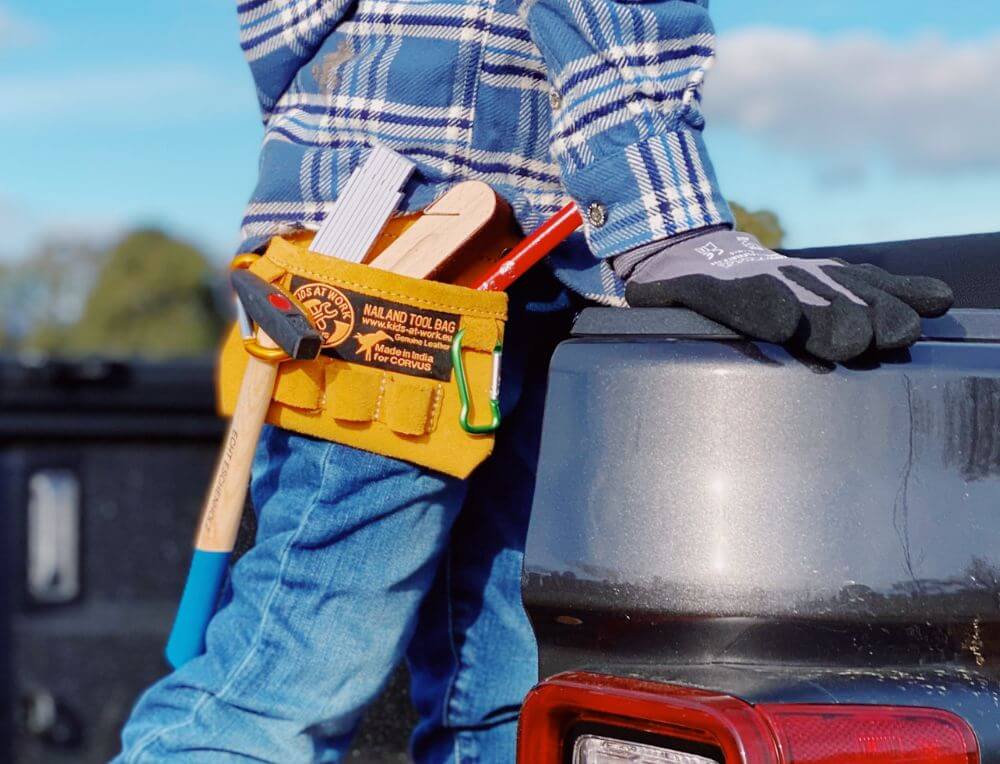 Corvus Kids at Work Tool Belts and Tool Boxes distributed in Australia by Wooden Playroom