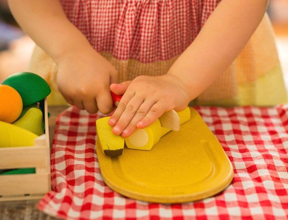 Erzi wooden play food to cut, distributed in Australia by Wooden Playroom