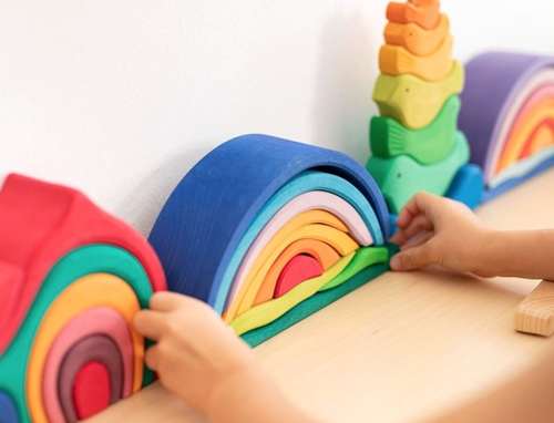 Stacking, Threading & Sorting — Wooden Playroom