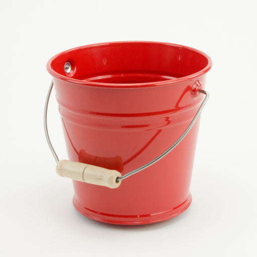 Gluckskafer Metal Bucket w Wooden Handle - choice of four colours