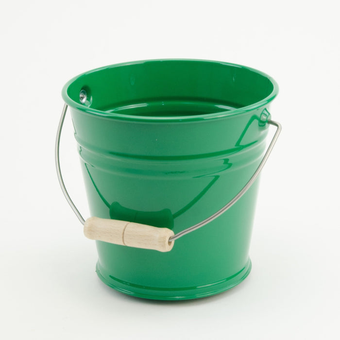 Gluckskafer Metal Bucket w Wooden Handle - choice of four colours