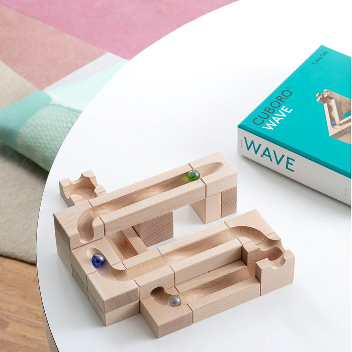 CUBORO WAVE - Extra Set of 22 - Wooden Marble Run - Online, Australia