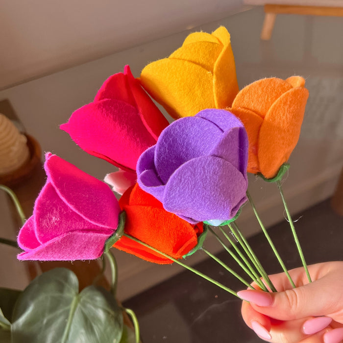 DIY Flowers using Filges Wool Felt Sheets from Australia