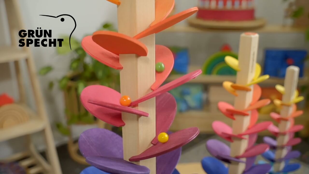 Video: Comparing three sizes of our Grunspecht Musical Marble Trees - Small, Medium and Large