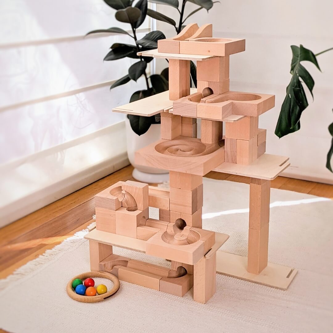 KADEN Wooden Marble Runs, distributed in Australia by Wooden Playroom