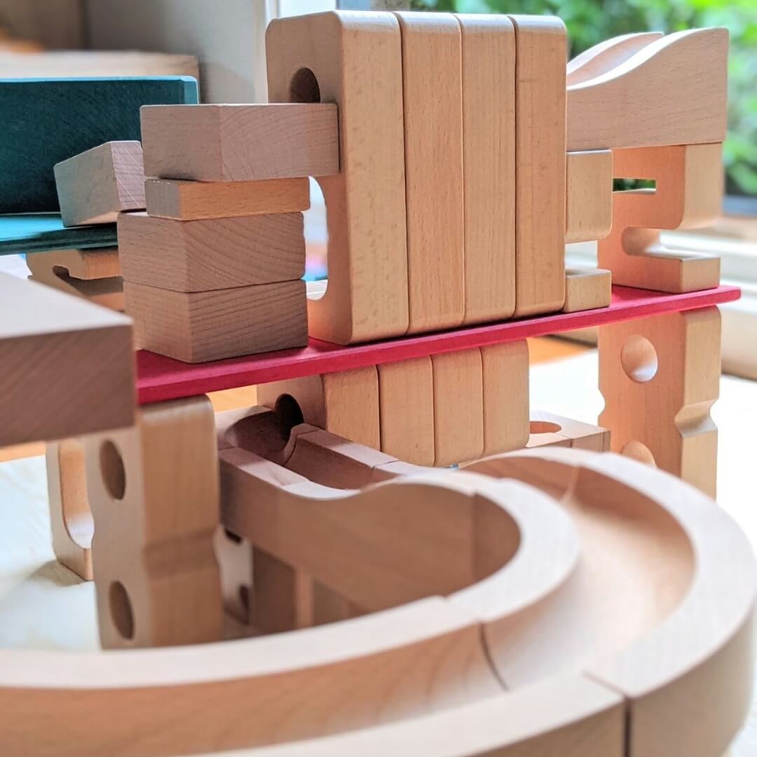 KADEN Wooden marble runs with SumBlox - play ideas and inspiration