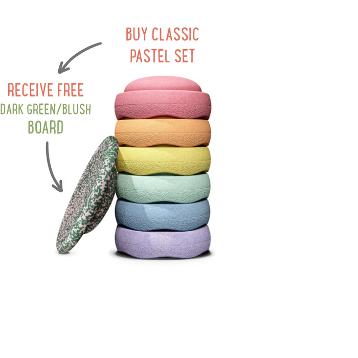 Limited Edition Balance Board + Stepping Stones, Wholesale Online - Australiak Green & Blush Board, Australia
