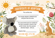 SENGER Cuddly Animal - Koala - Australian Exclusive Certificate of Adoption