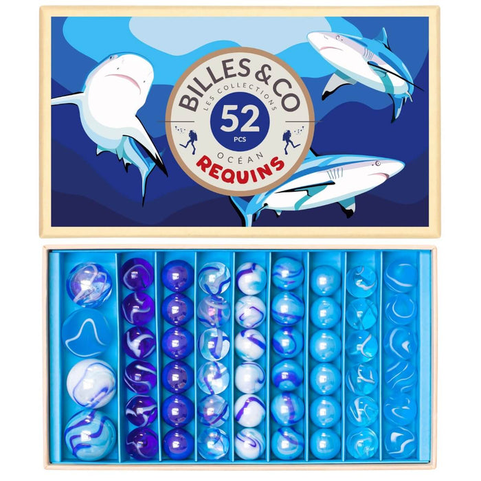 BOX-05 Billes & Co. Marbles Box - Sharks