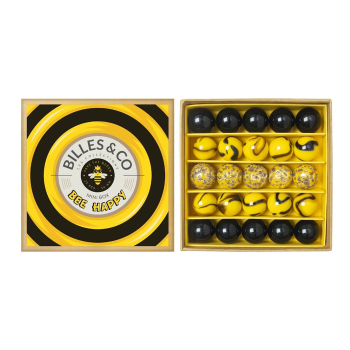 MINIBOX-06 Billes & Co. Marbles Mini Box - Bee Happy