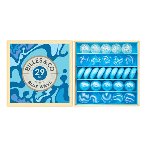 MINIBOX-20 Billes & Co. Marbles Mini Box - Blue Wave