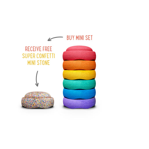EASTER PROMO - Original Rainbow Classic Set of 6 Minis + FREE Super Confetti Mini Stone from Australia