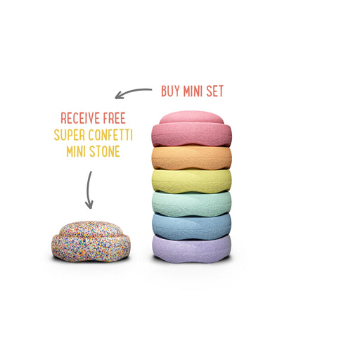EASTER PROMO - Original Rainbow Pastel Set of 6 Minis + FREE Super Confetti Mini Stone from Australia