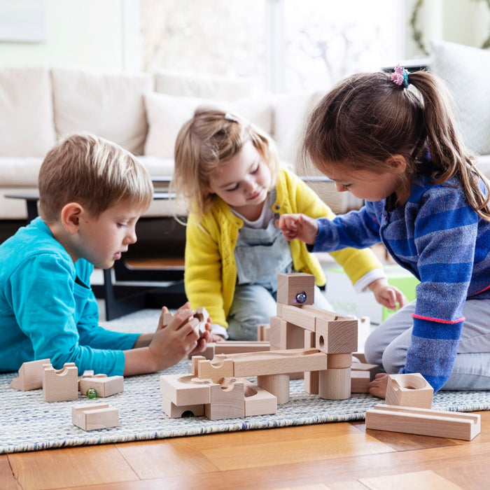 CUBORO Junior - Set of 40 - Wooden Marble Run - Online, Australia