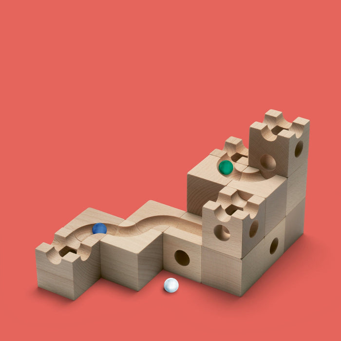 CUBORO Tunnel - Set of 16 - Wooden Marble Run - Online, Australia