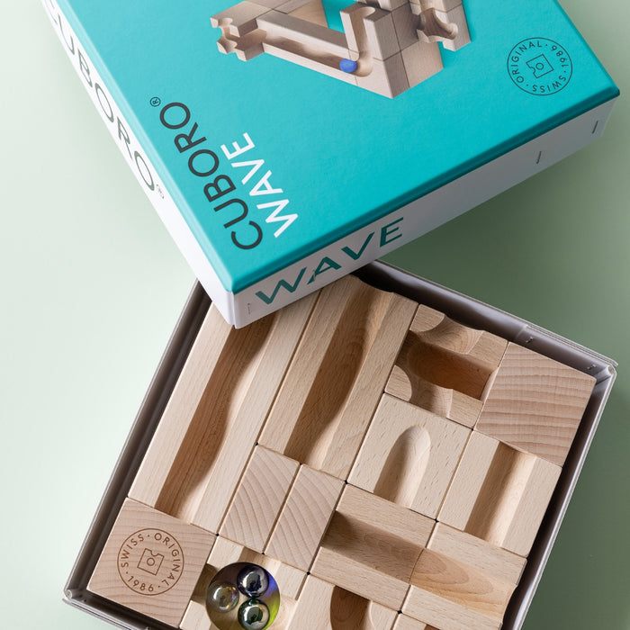 CUBORO WAVE - Extra Set of 22 - Wooden Marble Run - Online, Australia