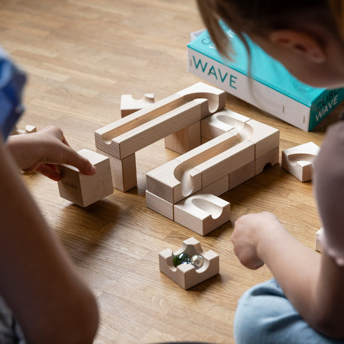 CUBORO WAVE - Extra Set of 22 - Wooden Marble Run - Online, Australia