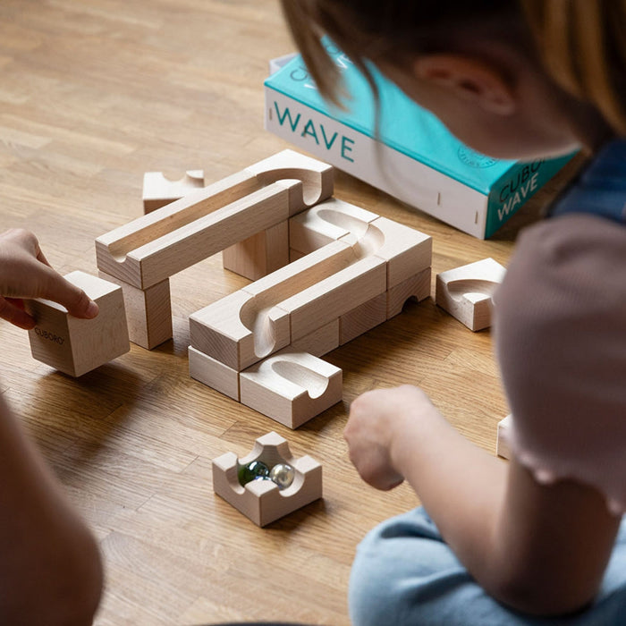 CUBORO WAVE - Extra Set of 22 - Wooden Marble Run - Online, Australia