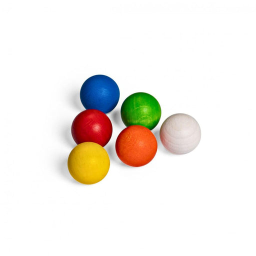 Erzi Set of 6, 3cm Coloured Wooden Balls from Australia
