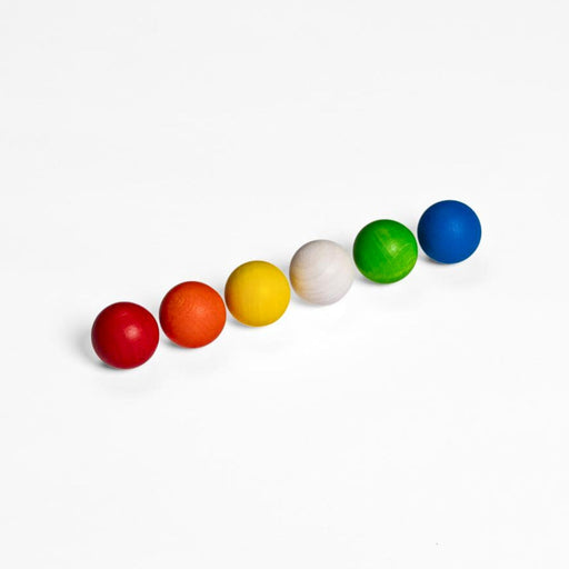 Erzi Set of 6, 3cm Coloured Wooden Balls from Australia