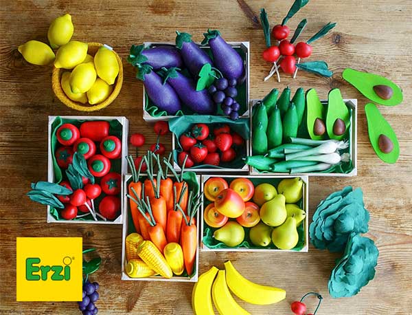 Erzi Wooden Play Foods distributed by Wooden Playroom in Australia
