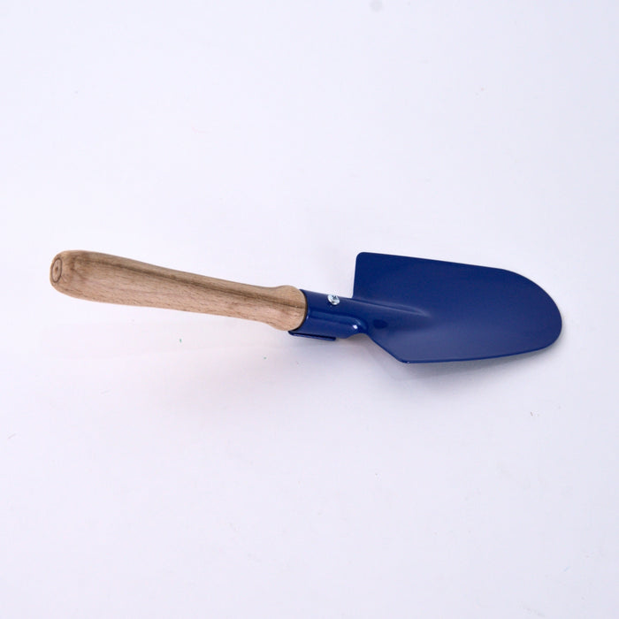 NI-535116 Gluckskafer Metal Hand Trowel - Round Small 22cm Blue