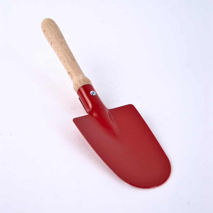 NI-535114 Gluckskafer Metal Hand Trowel - Round Small 22cm Red