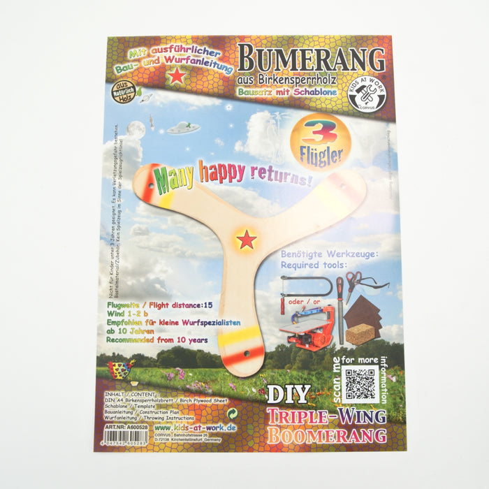 A600528 Kids at Work DIY Boomerang 3 Wings