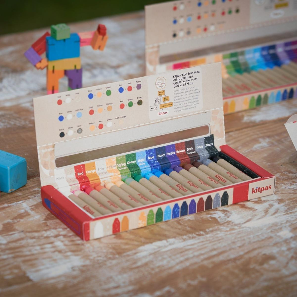 Kitpas Rice Bran Wax Art Crayons 12 Colours in Australia — Wooden Playroom