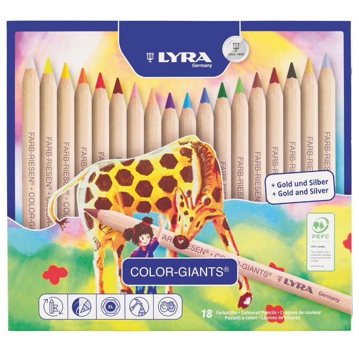 LYRA Colour Giants Pencil Set 18 in a Tin - Online, Australia