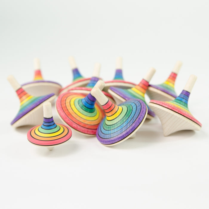 Mader Large Rallye Spinning Top Rainbow