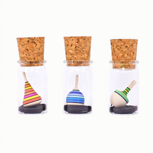 Mader Miniature Tarantella on Stage Spinning Top and Plate Set - Wooden Toy, Australia