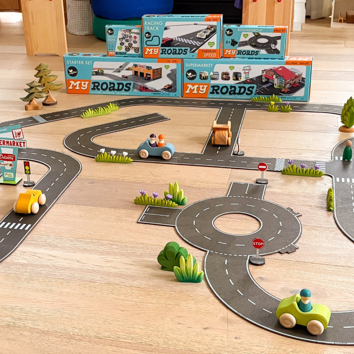 Magellan MyRoads Wooden MDF Roads & Town Planning Construction Toys for Vehicle and Small World Play - Wooden Playroom, Wholesale - Australia
