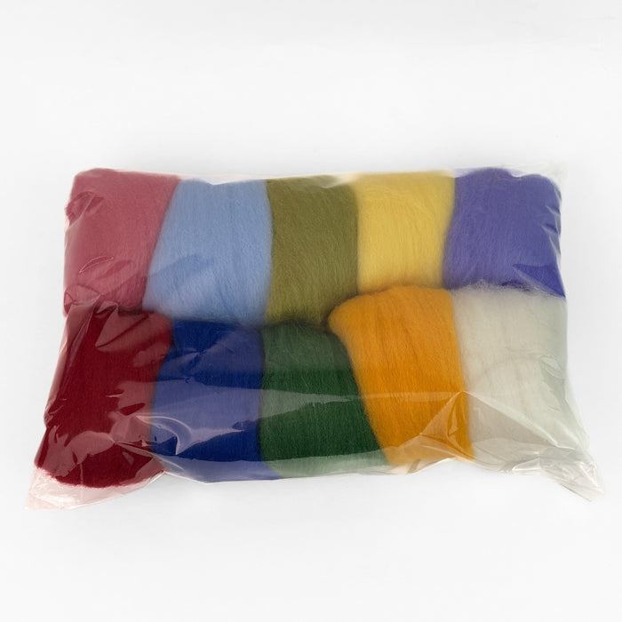 Merino Wool Fleece 100gm Mixed Colour Pack - Australia