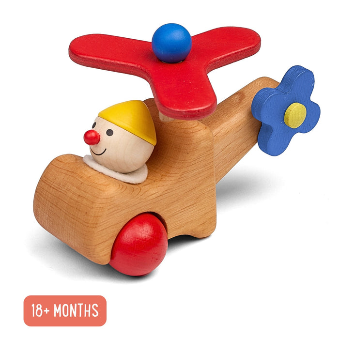 Pfingstweid Wooden Toy Vehicle - 'Jan' Helicopter