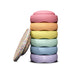 Stapelstein Balance Stepping Stones Original + Board Combination, Set of 7, Rainbow Pastel from Australia