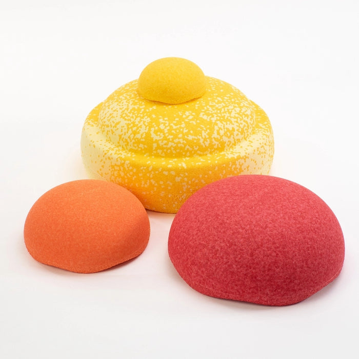 Stapelstein Balance Stepping Stones - Original + Inside Combination, Set of 4, Wattle Warm Classic, Australia
