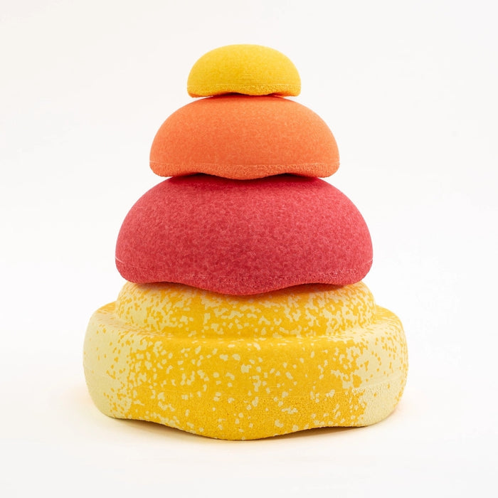 Stapelstein Balance Stepping Stones - Original + Inside Combination, Set of 4, Wattle Warm Classic, Australia