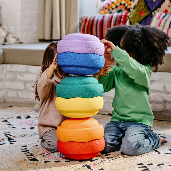 SP-100307 Stapelstein Original Rainbow Stepping Stones, Set of 6 - Classic